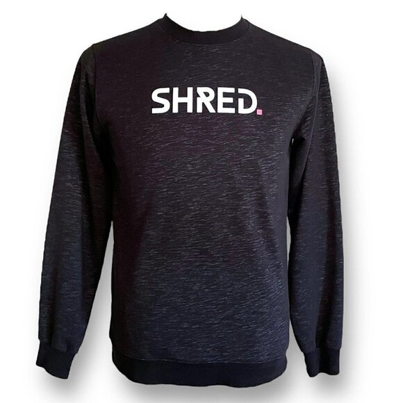 Shred Optics Mens Sweatshirt Sz S Heather Charcoal Gray Crewneck Pullover Skiing - Picture 1 of 5